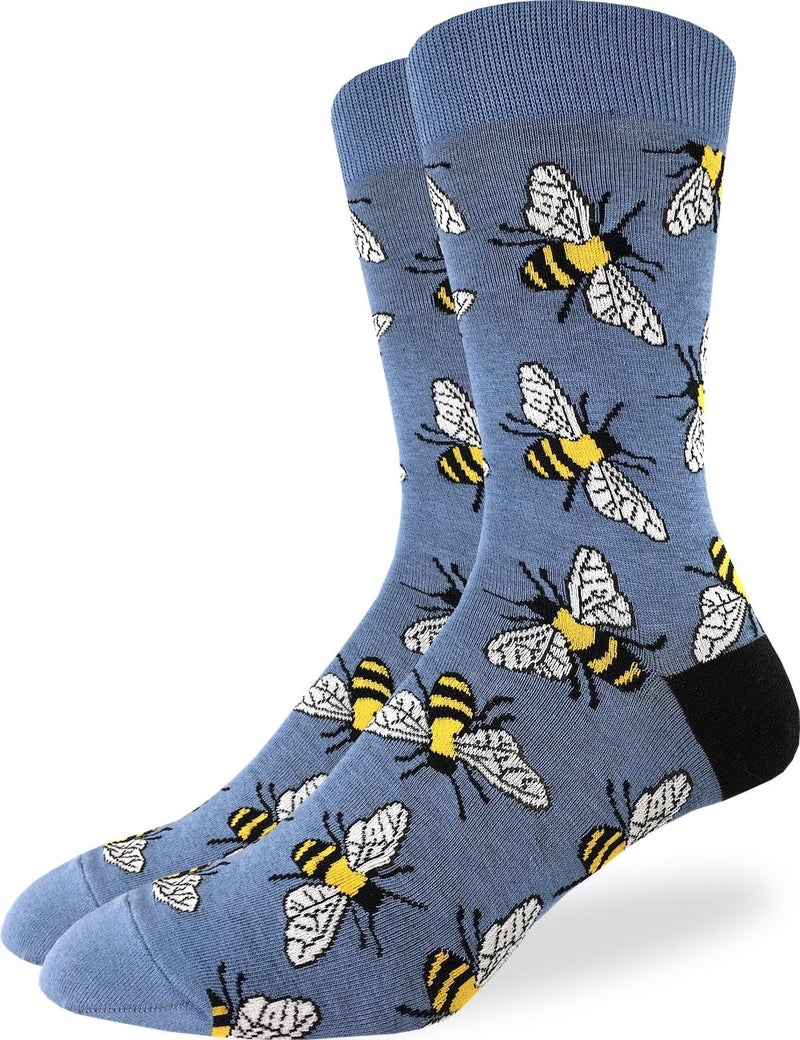 Good Luck Sock Men's Bees Socks, Adult, Shoe Size 7-12 - Image 1